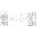 Турникет полноростовой ZKTeco FHT2411 4-х лопастной (90°), с RFID считывателями
