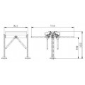Двухпроходный двухштанговый турникет Gotschlich Dolomit Tandem 2-Arm (6DOT2ADB)
